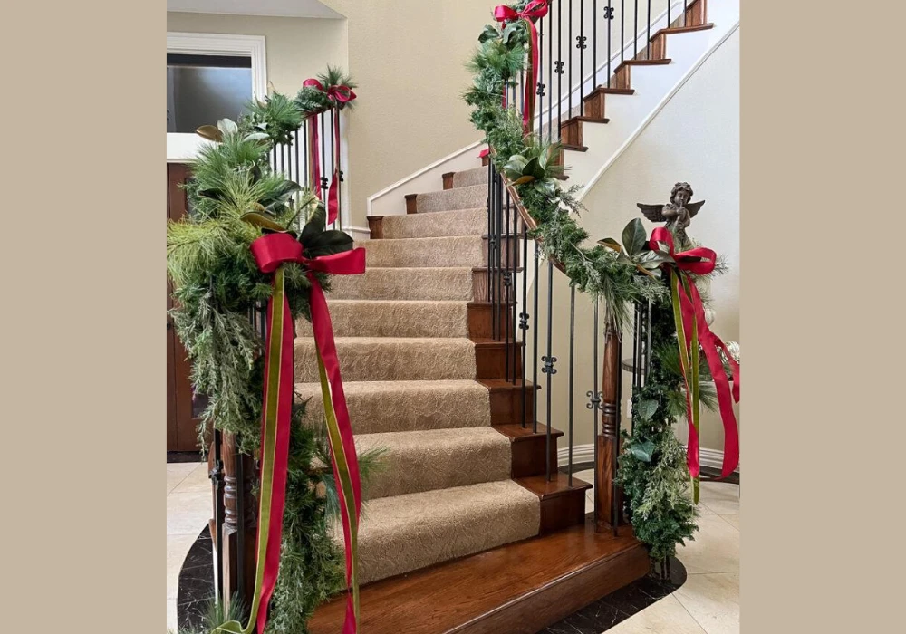 Budget DIY Garland Using Simple Greenery and Lights