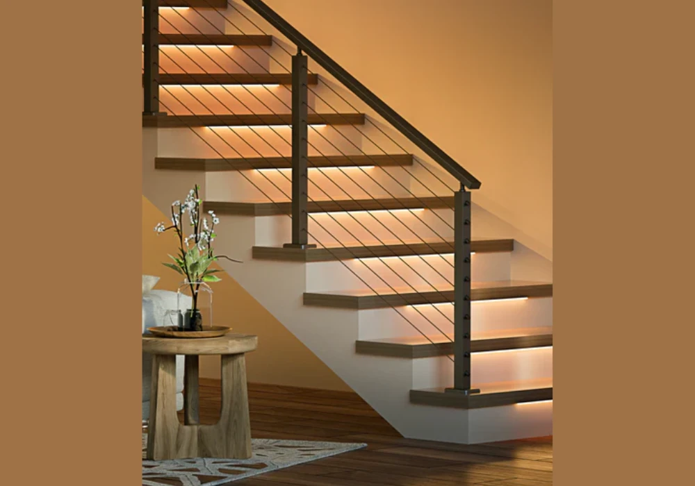 Cable Indoor Railing Ideas for a Light Look