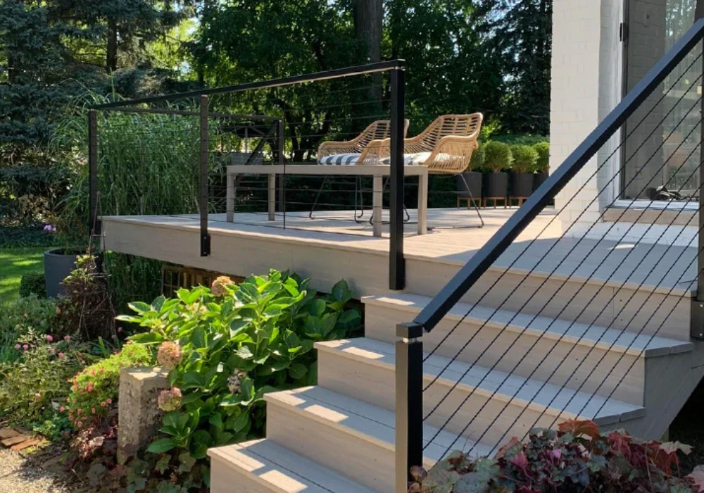 Cable Outdoor Railing Ideas for an Open View