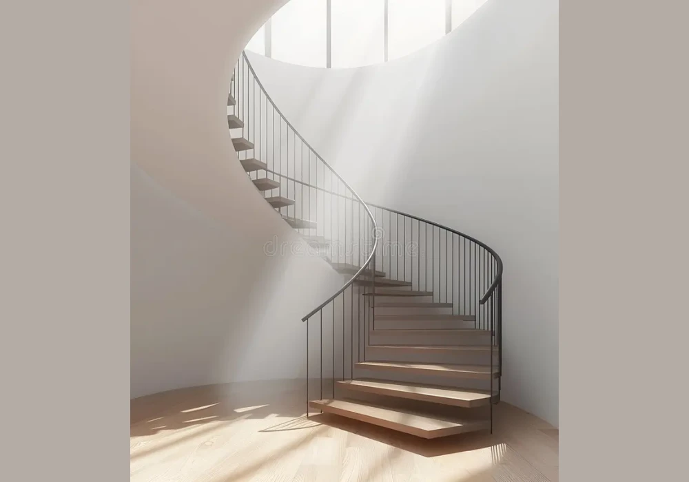 Curved Railings for Soft Elegance