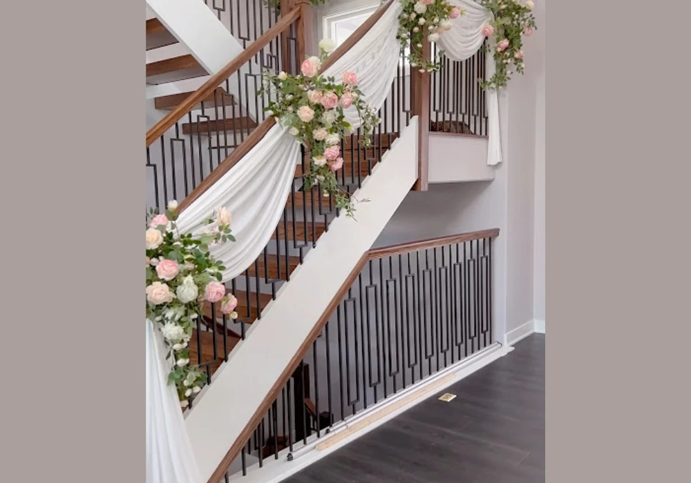 Fabric Draping Railing Decoration Ideas for a Softer Look