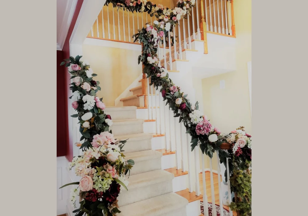 Flower Garland Railing Decoration Ideas for Events
