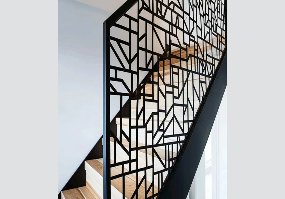 Geometric Metal Stair Railing Ideas for a Contemporary Edge