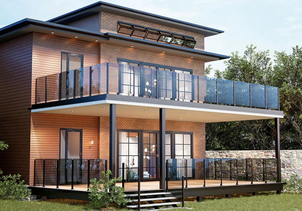 Glass Outdoor Railing Ideas for a Modern Deck