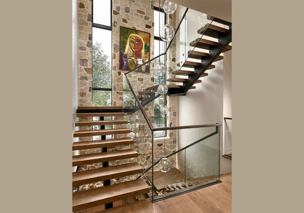 Glass Stair Railing Ideas for Floating Stairs