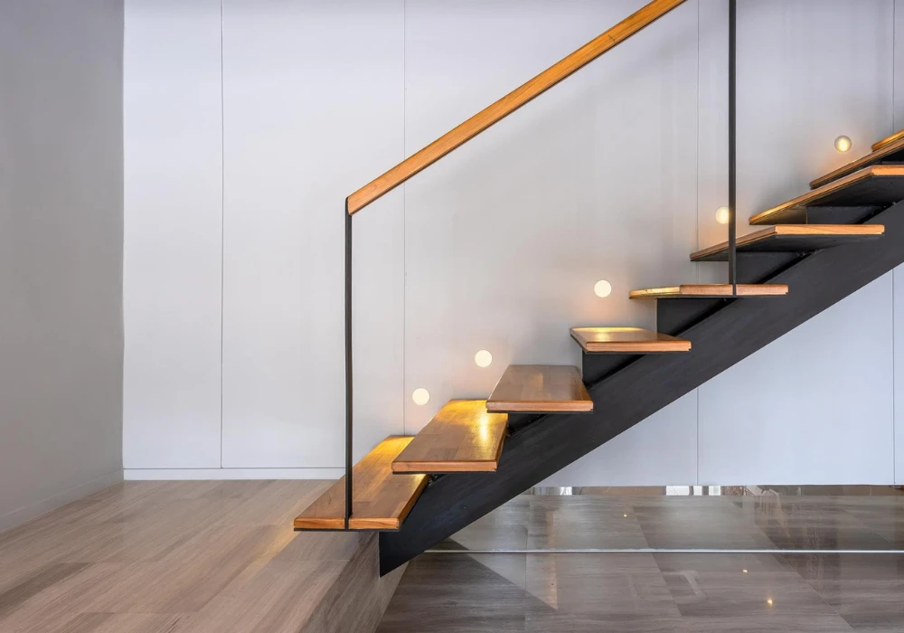 Glass and Wood Stair Railing Ideas for Warmth