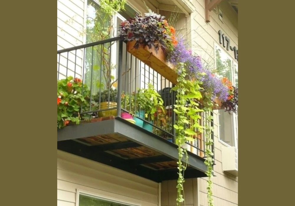 Hanging Planter Railing Decoration Ideas
