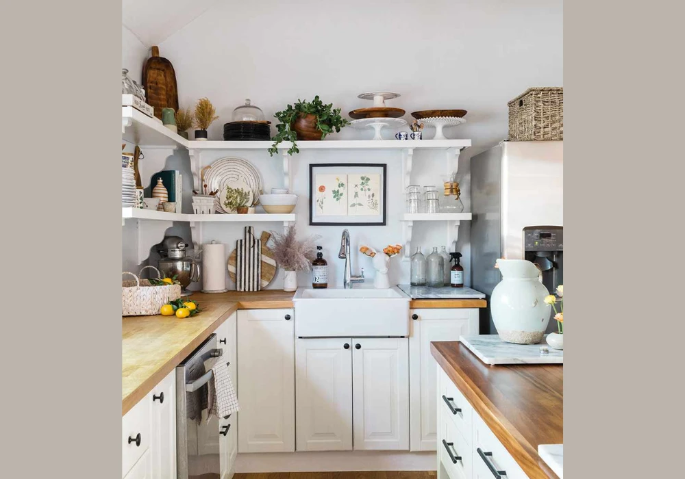 Install Open Shelving Instead of Upper Cabinets