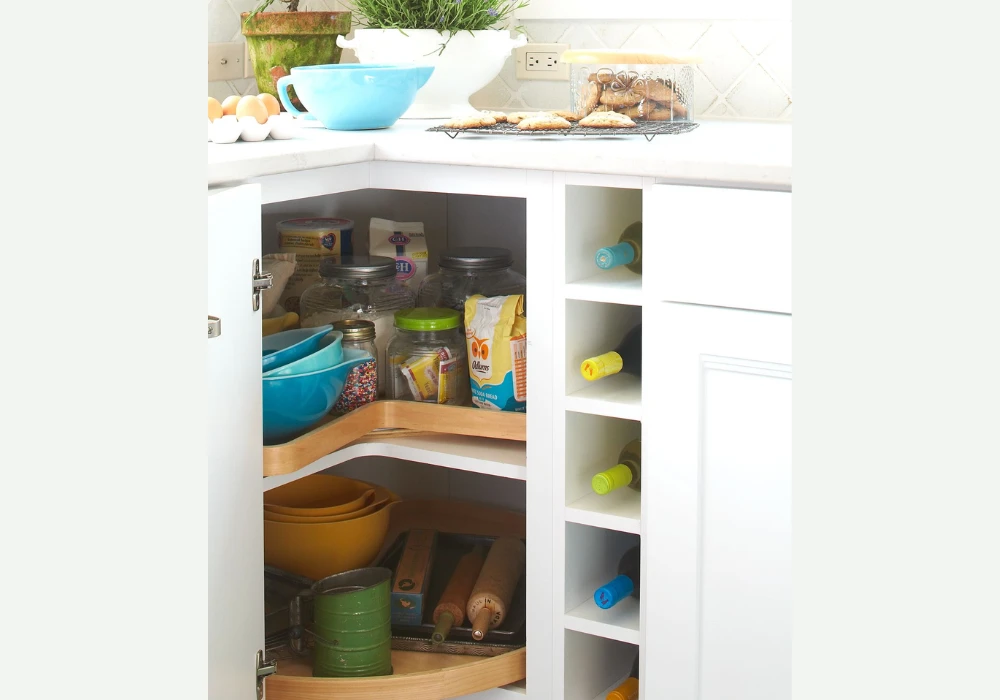 Lazy Susan Kitchen Organization Idea