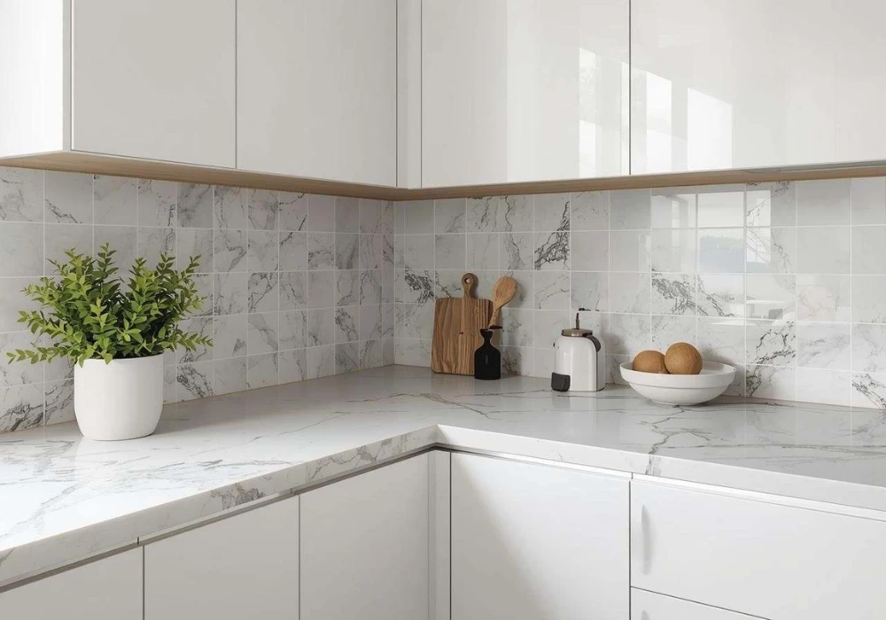 Marble Backsplash for a Premium Look