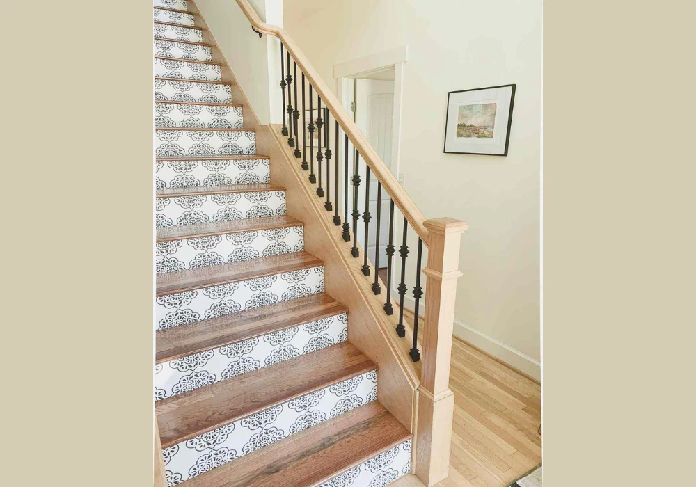 Metal and Wood Stair Railing Ideas for an Industrial Farmhouse Look