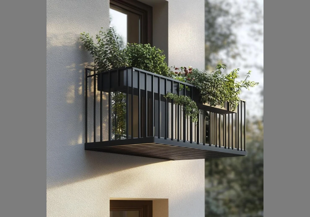 Minimalist Balcony Railing Ideas with Open Spacing