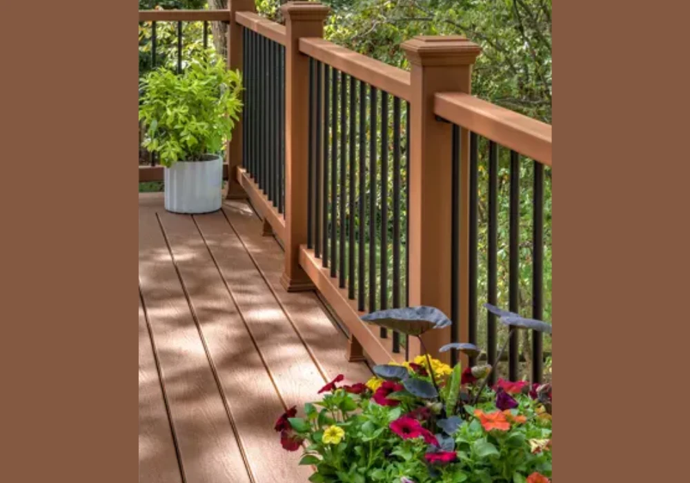 Mixed Wood and Metal Porch Railing Ideas