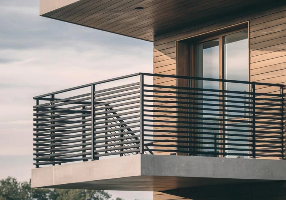 Modern Balcony Railing Ideas with Clean Metal Lines