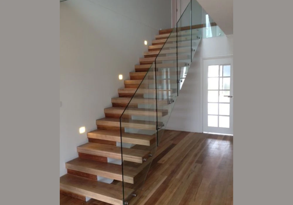 Open Tread Staircases with Glass Railings