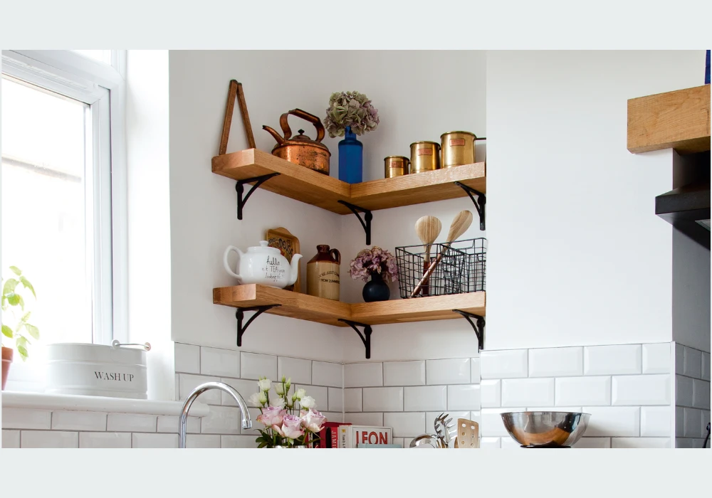 Corner Kitchen Shelves for Smart Space Saving