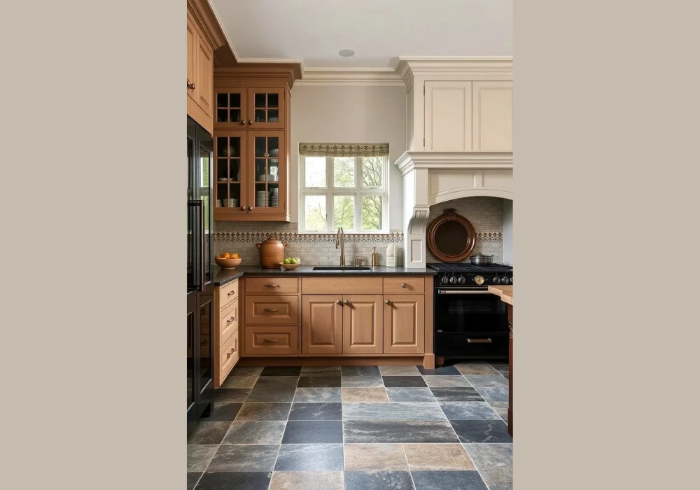 Slate Kitchen Flooring for a Textured and Safe Surface