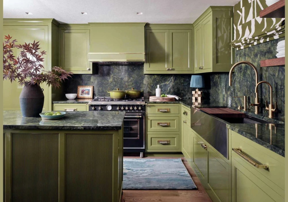 Opt for Colorful Kitchen Cabinets