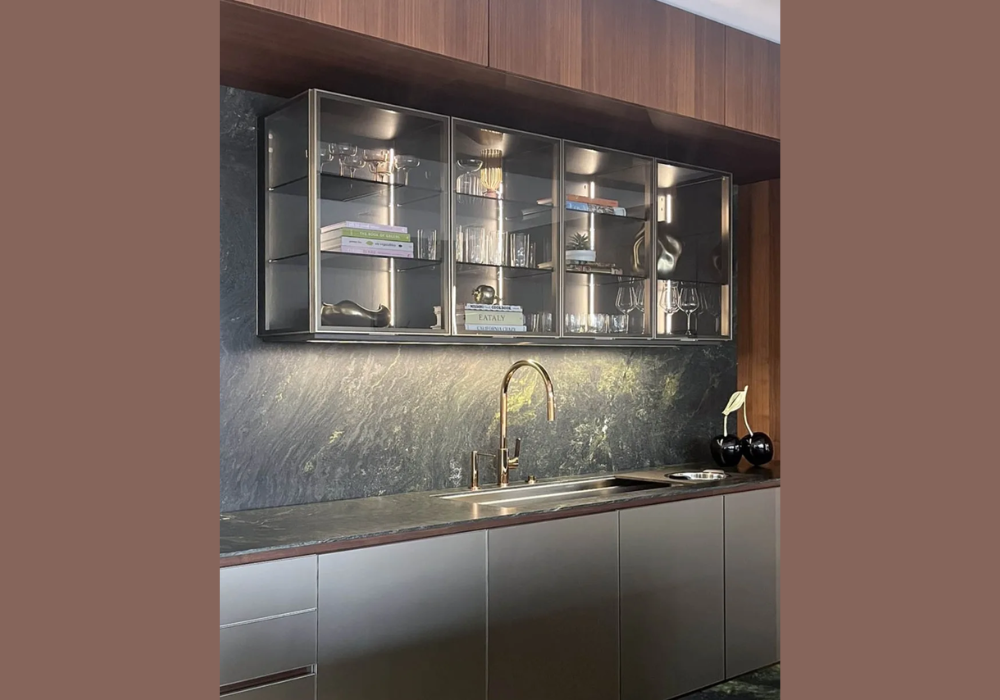 Glass Kitchen Shelves for Stylish Display Storage