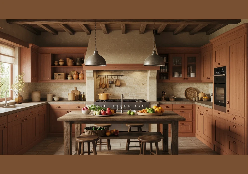 Natural Wood Styling Idea for Warm Kitchen Feel