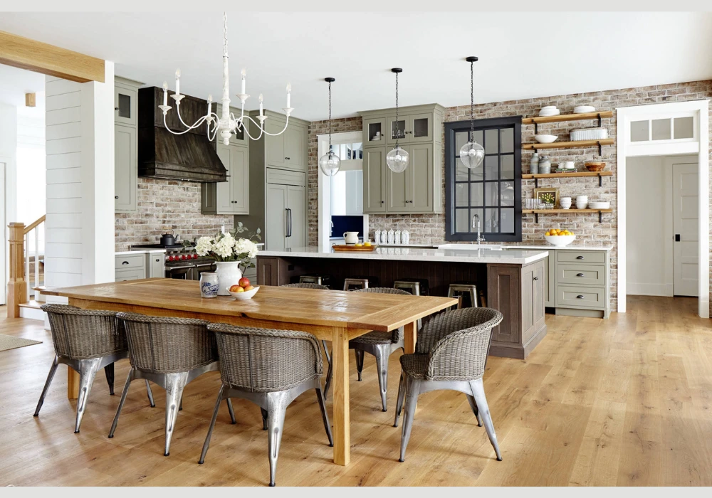Farmhouse Kitchen Dining Table Idea