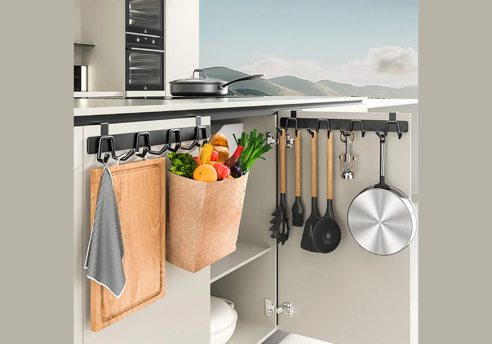 Under Cabinet Hooks for Towels and Utensils