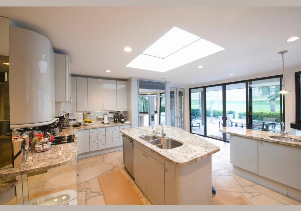 Skylight and Natural Light Design for a Bright Daytime Kitchen