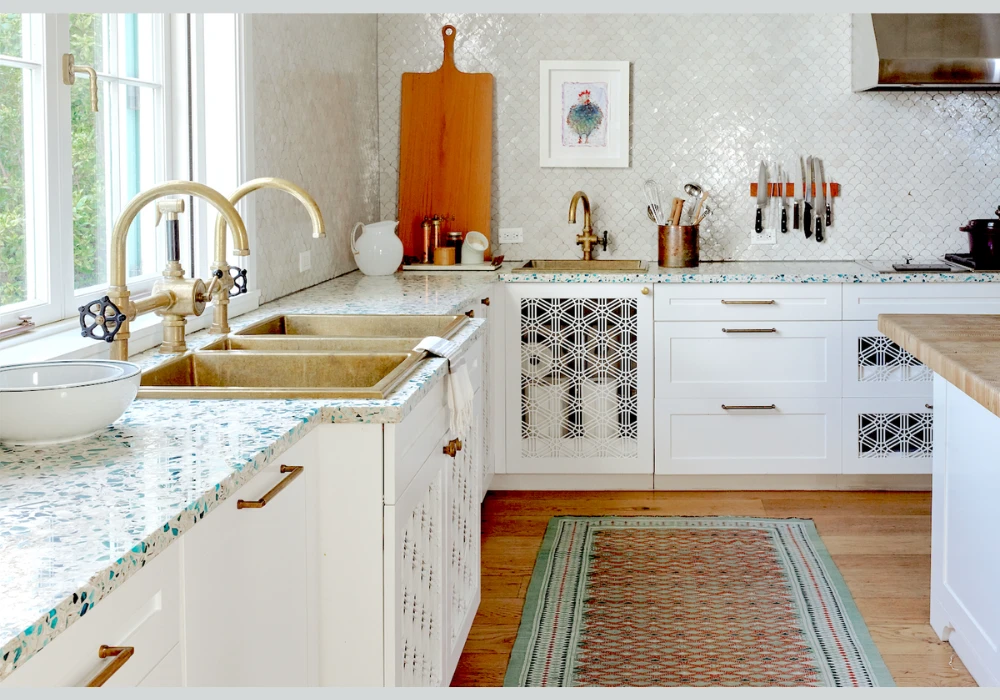 Recycled Glass Countertop Colorful Eco Friendly, and Completely Unique