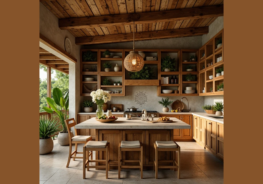 Linen and Textile Accents for a Soft and Layered Island Styling