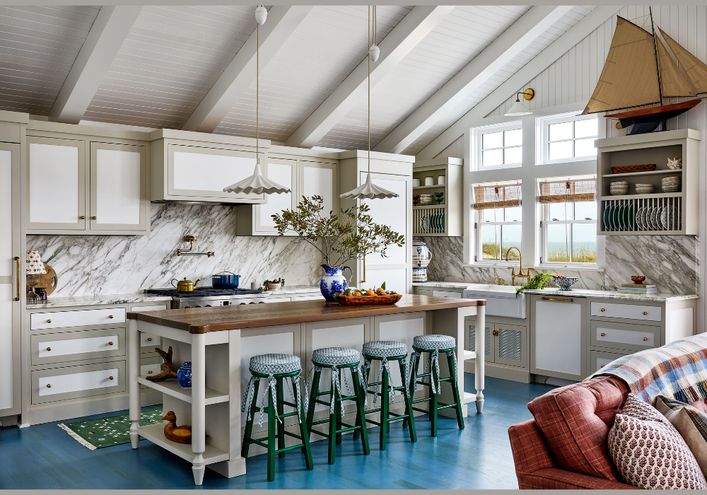 Color Coordinated Island Decor for a Cohesive and Polished Kitchen Look