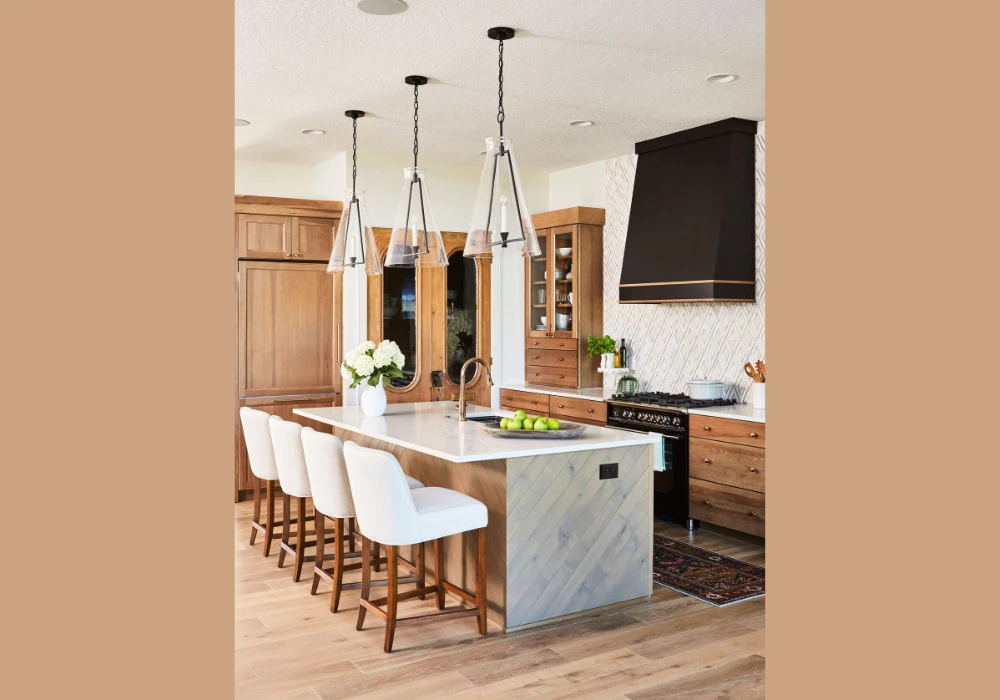 Add Pendant Lighting for a Modern Kitchen Island Look