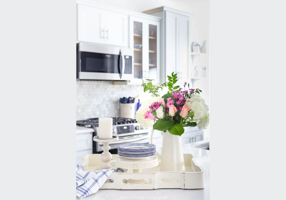 Add a Decorative Tray for Organized Styling