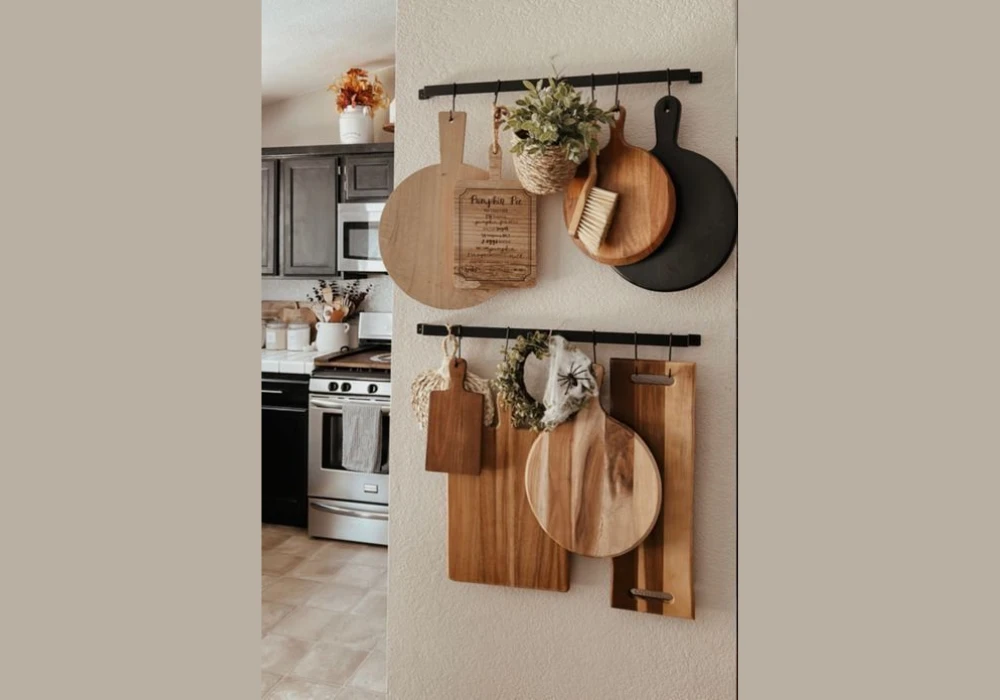 Wooden Cutting Boards as Kitchen Counter Decor Ideas