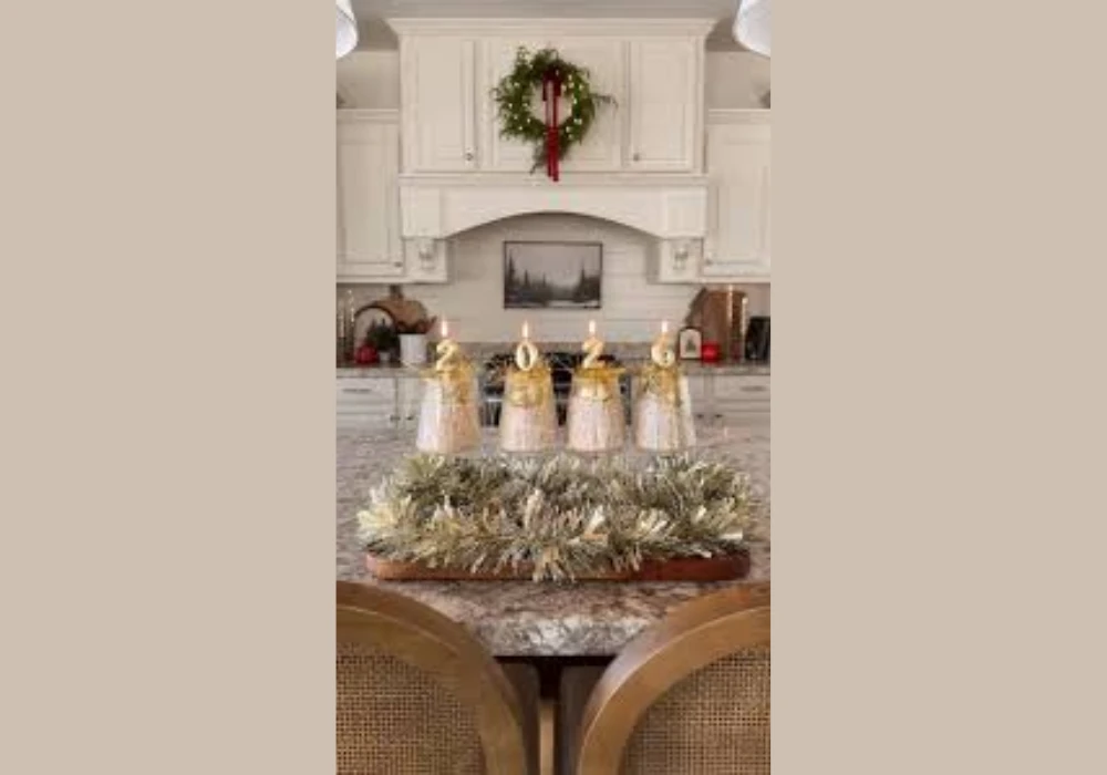 Candle Arrangement Kitchen Counter Decor Idea