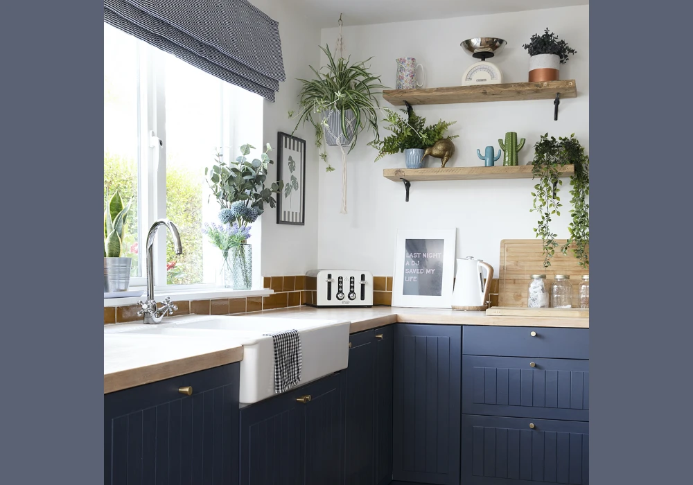 Fresh Indoor Plants for Natural Kitchen Countertop Decor