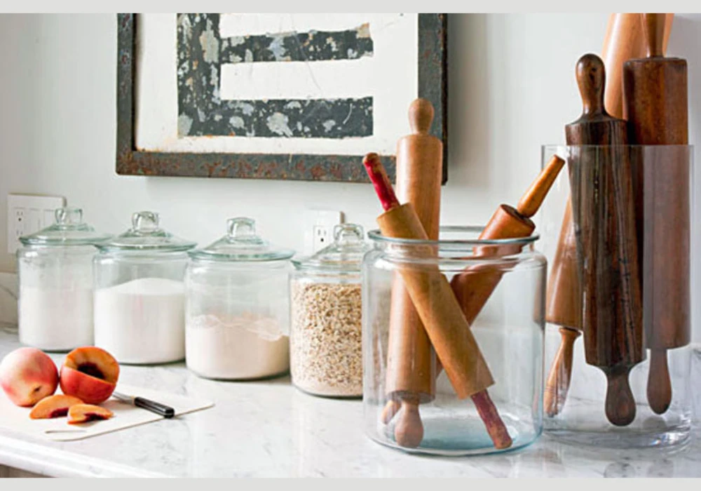 Decorative Canisters and Glass Jars for Storage Styling