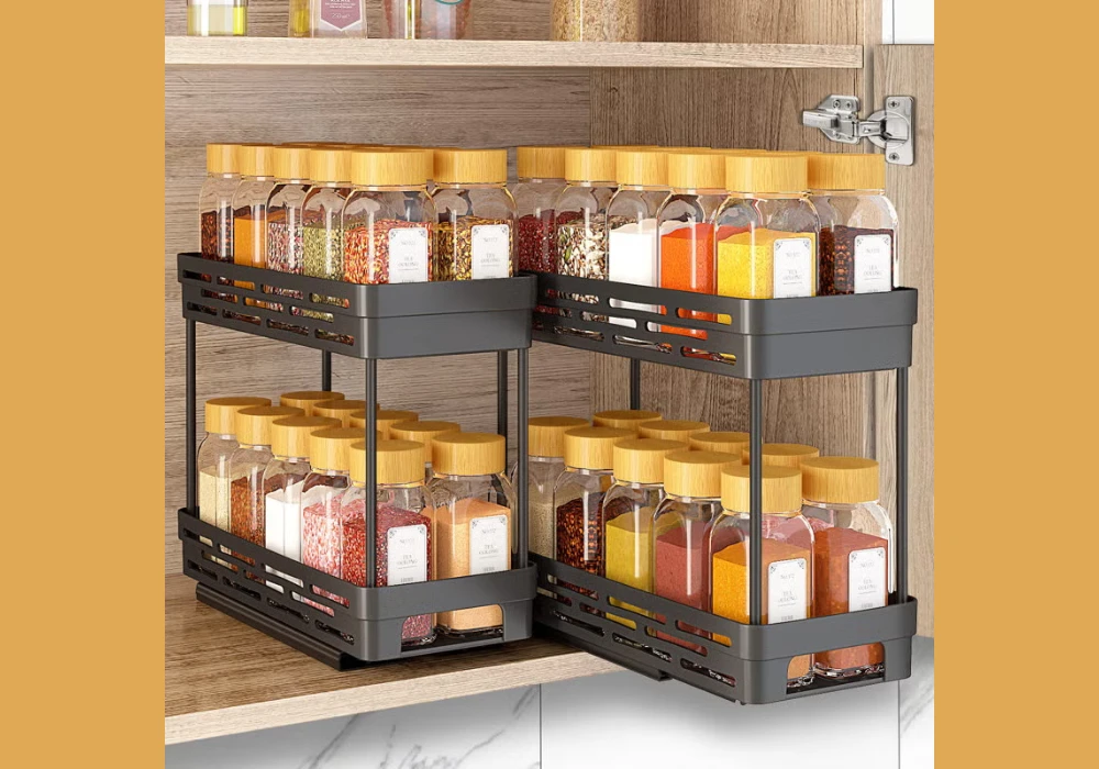 Stylish Spice Rack Display for Kitchen Countertop Organization