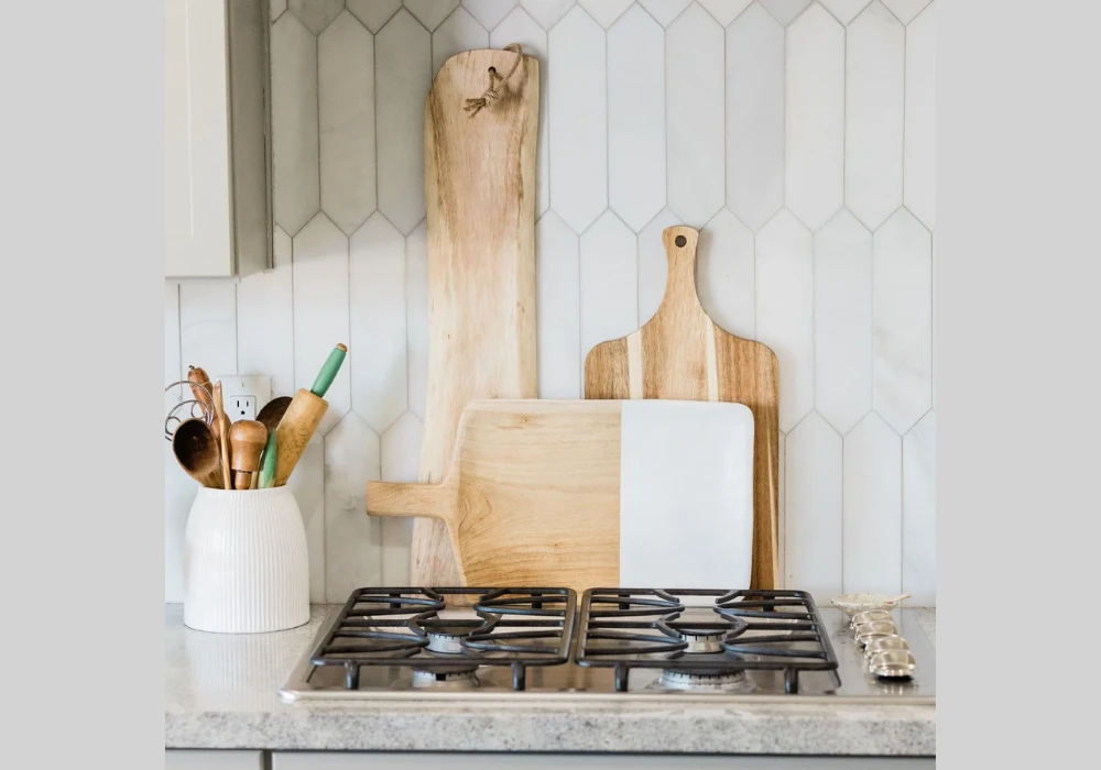 Decorative Cutting Boards for Layered Kitchen Countertop Styling