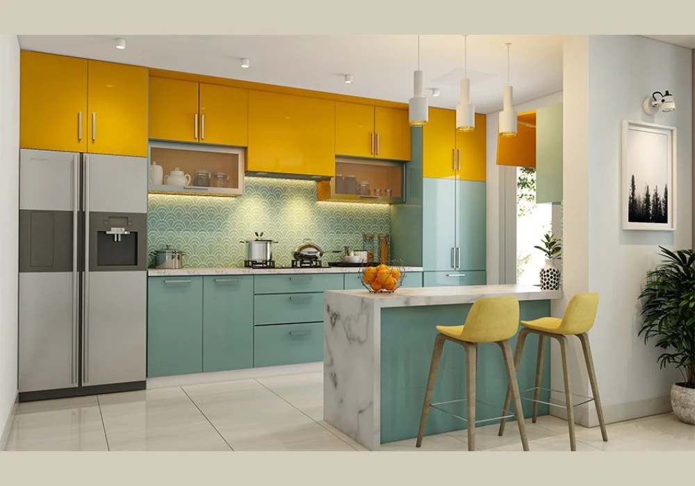 Wall Mounted Kitchen Furniture Design for Vertical Storage