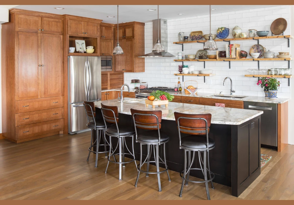 Use Open Shelving Instead of Upper Cabinets