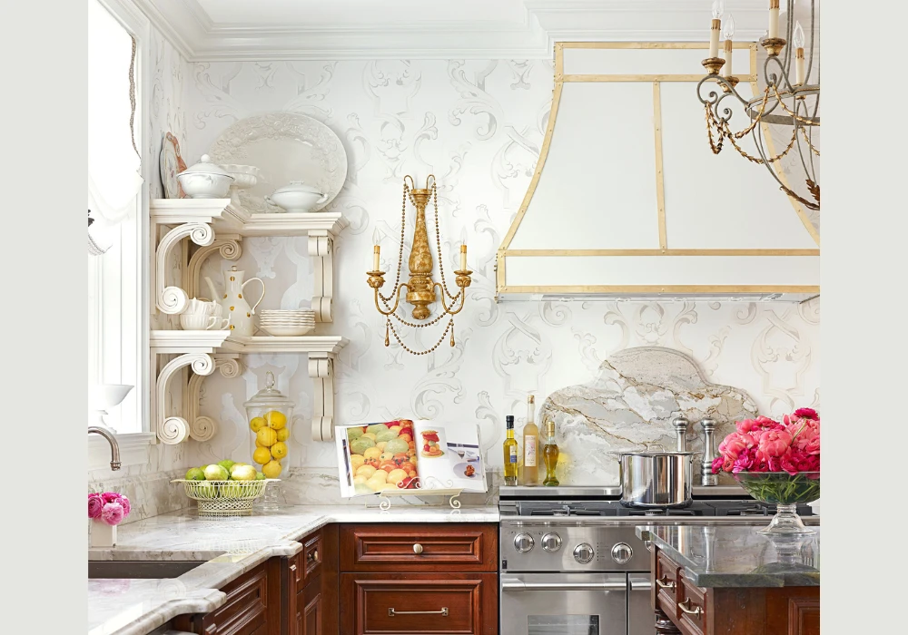 Refresh Kitchen Walls with Affordable Paint or Wallpaper