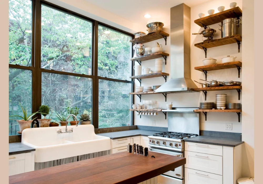 Open Kitchen Shelving for Modern Storage Design