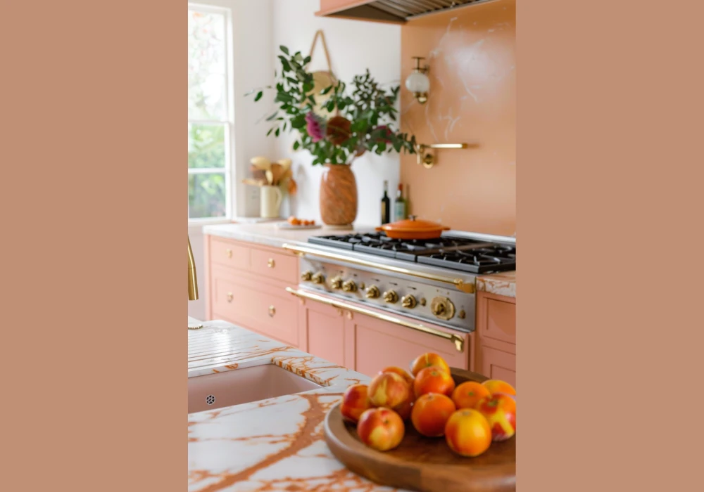 Peach Kitchen Paint for a Soft and Warm Glow