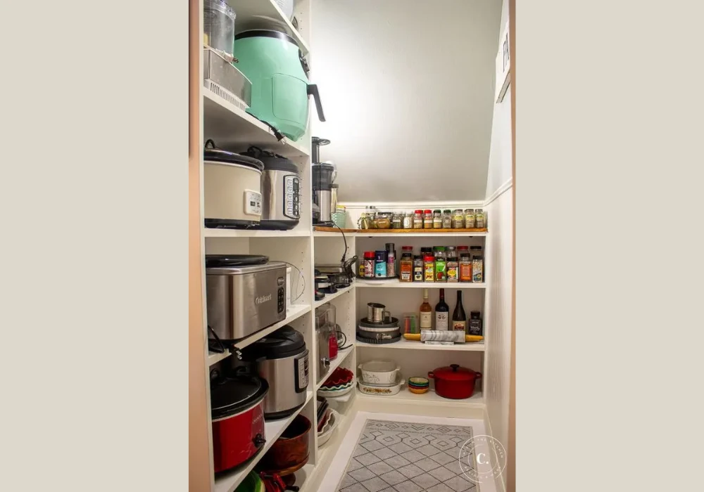 Under Stair Kitchen Pantry Storage for Hidden Space Use