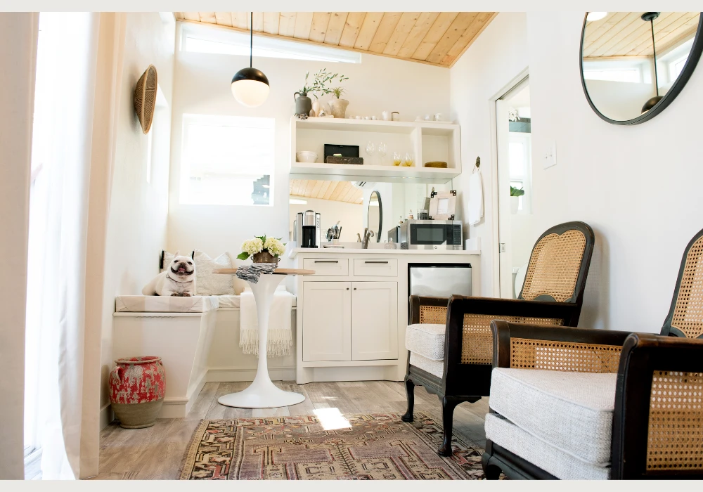 Small Kitchen Dining Room with Space Saving Furniture