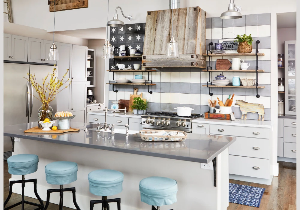  Industrial Style Kitchen Bar Ideas with Metal and Wood Mix