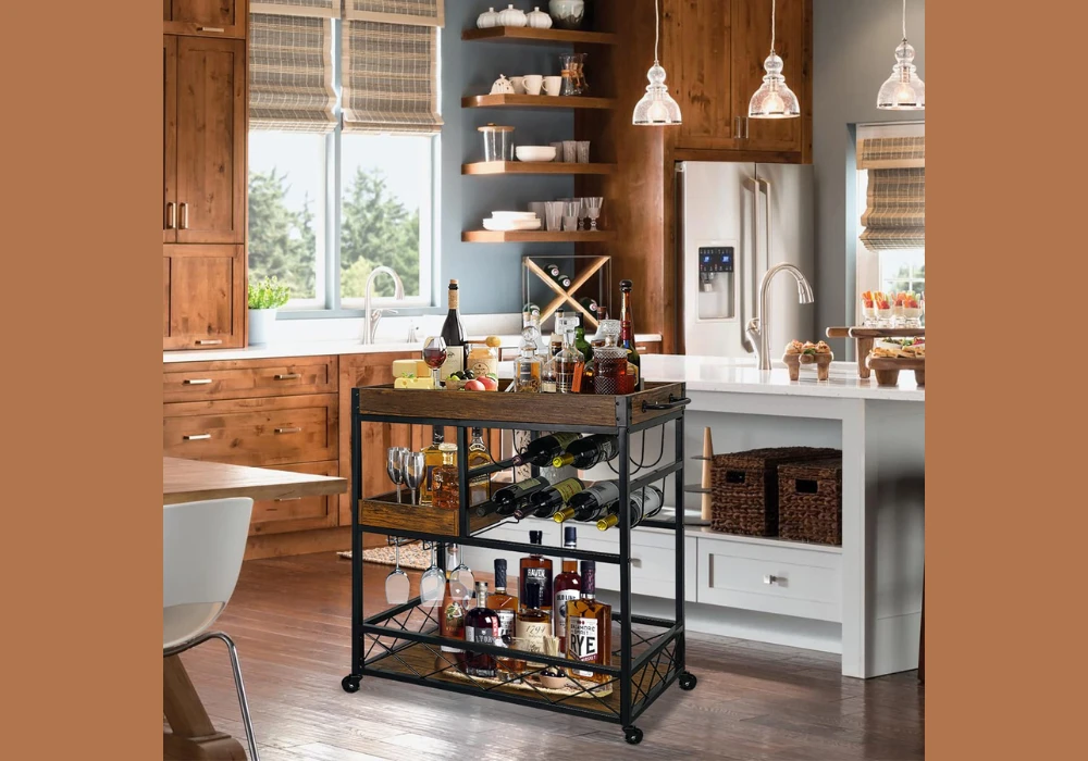 Portable Kitchen Bar Cart Ideas for Flexible Use