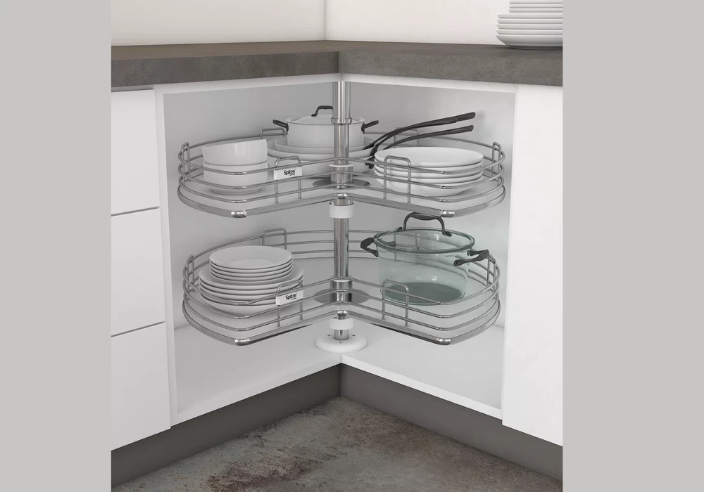 Corner Carousel Units for Dead Space Utilization