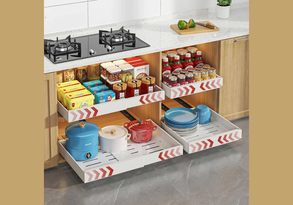 Pull Out Kitchen Organizers for Better Space Use