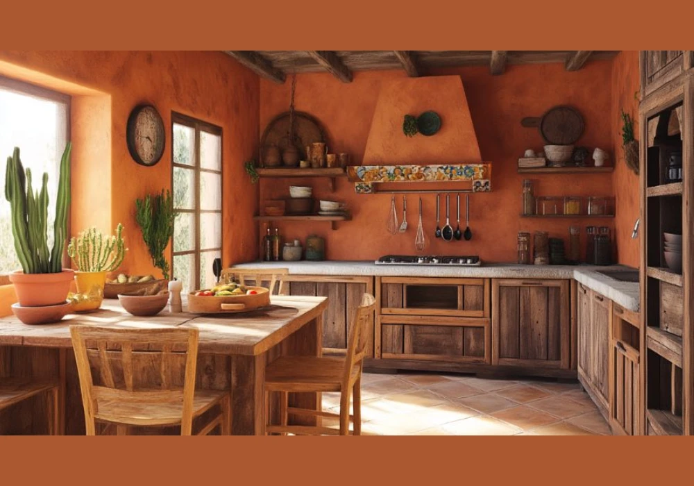 Clay and Terracotta Elements for Warm Organic Kitchen Feel